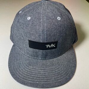 Tavik Jean linen hat faux Suede under brim snap back hat lightly used